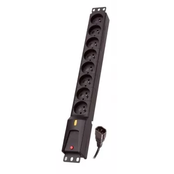 Lestar IEC maitinimo juosta, 8 lizdai, Rack 19 inch, 3m Lzrm 810 Bw G-a K. Cz 3,0m Iec32