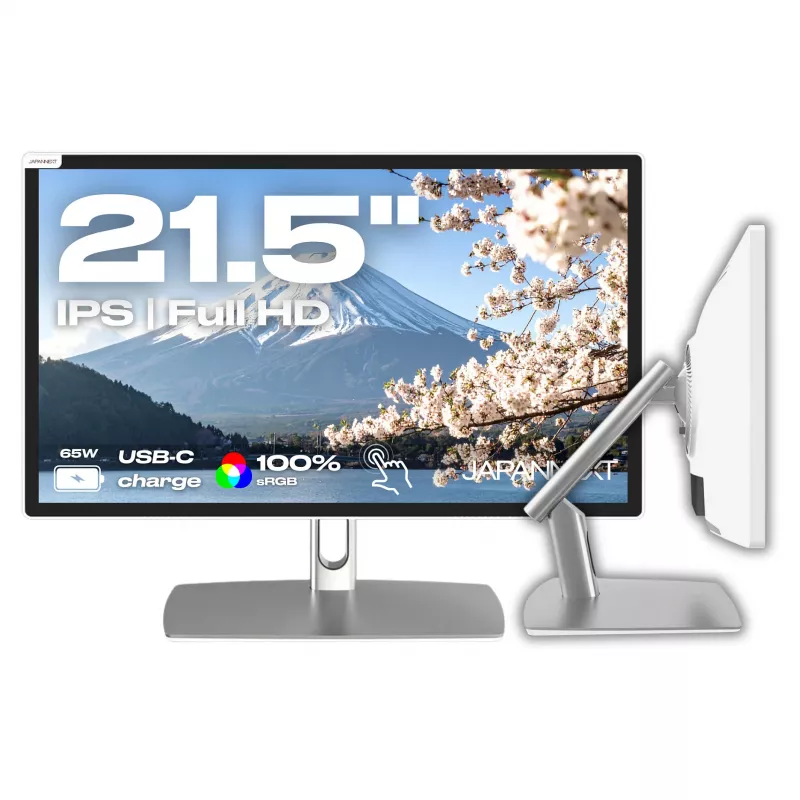 JAPANNEXT JN-IPS2152FHDR-C65W-FLD-T 54,6 cm (21,5 inch) Full HD liečiamasis monitorius, IPS, 8 ms, 75 Hz, AMD FreeSync, HDMI, USB-C 65W