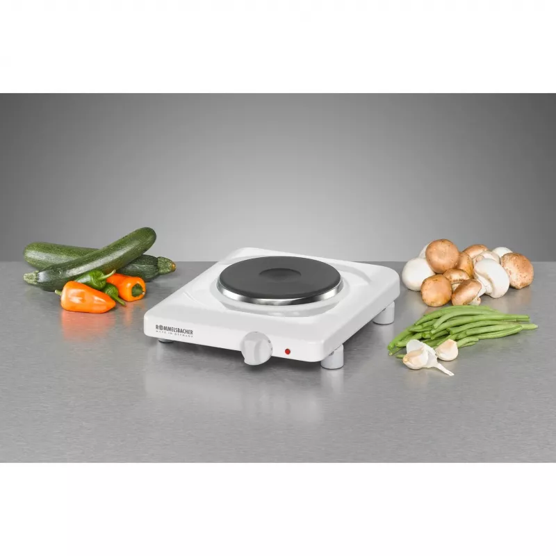 Rommelsbacher THL 1097 - Vienvietė elektrinė kaitlentė - Balta - 1000W - 1m - 24,5 cm - 27,5 cm