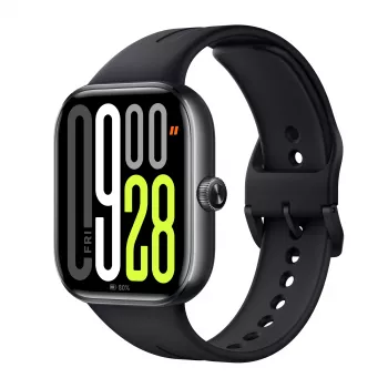 Išmanusis laikrodis Xiaomi Watch 5 stačiakampis 2.07 colio AMOLED ekranas, juodas korpusas, juodas TPU dirželis, 47,5 mm, 5 ATM