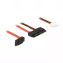 SATA kabelis DeLOCK 0,3 m SATAIII 7p + Floppy 4p / SATAIII 22p