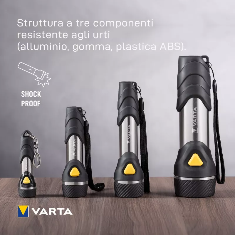 Rankinis žibintuvėlis Varta Day Light Multi LED F20 juodas sidabrinis geltonas