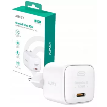 Sieninis įkroviklis PA-B1L Baltas Omnia II Mini 1xUSB-C PowerDelivery 30W 5A