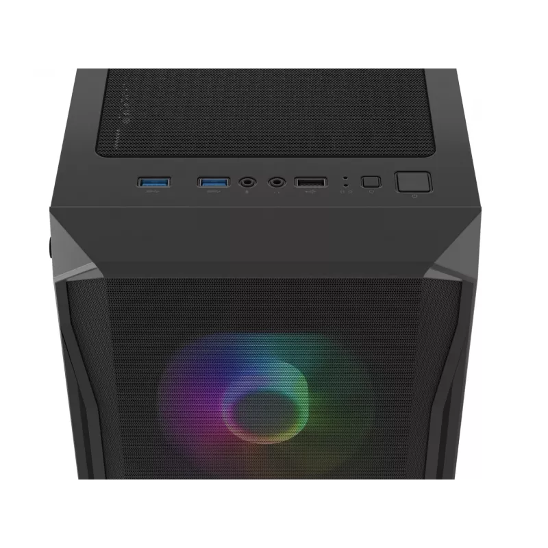 Korpusas Fury Shobo SH4F su RGB langu 4x ventiliatoriai MIDI kompiuteriui