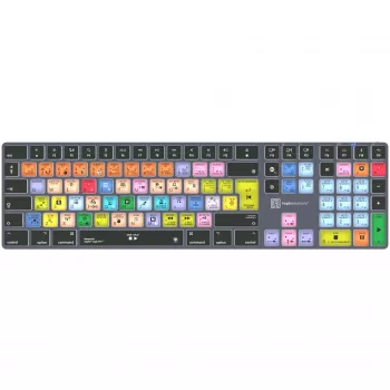 Klaviatūra LogicKeyboard Apple Logic Pro X2 Titan DE Mac — LKB-LOGXP2-TM-DE, vokiškas išdėstymas
