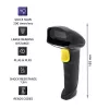 Rankinis 1D/2D laidinis brūkšninių kodų skaitytuvas QOLTEC 50853 – USB, ABS korpusas, 1,65 m laidas, 97×65×167 mm, 105 g