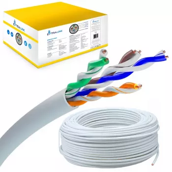 Extralink vytos poros kabelis CAT5E UTP (U/UTP) V2 vidaus montavimui 305 m
