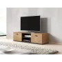 TV stovas Cama Meble SOHO 140, lefkas ąžuolas/juoda, 1400×430×370 mm