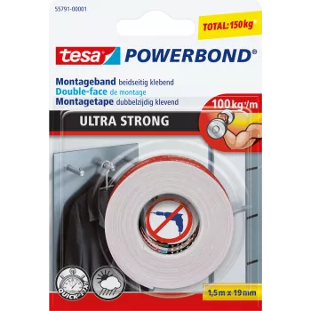 Dvipusė lipni juosta Tesa Powerbond Ultra Strong 55791-00001-00