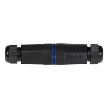 LogiLink IP68 lauko korpusas Keystone moduliams ir jungtims, plastikas, poliamidas, juodas, IP68, 140 mm, 36 mm, 36 mm