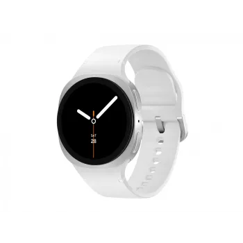 Samsung Galaxy Watch 8 3,3 cm (1,3 colio) AMOLED 40 mm Skaitmeninis 438 x 438 pikselių Liečiamas ekranas 4G Sidabrinis Wi-Fi GPS (palydovas)