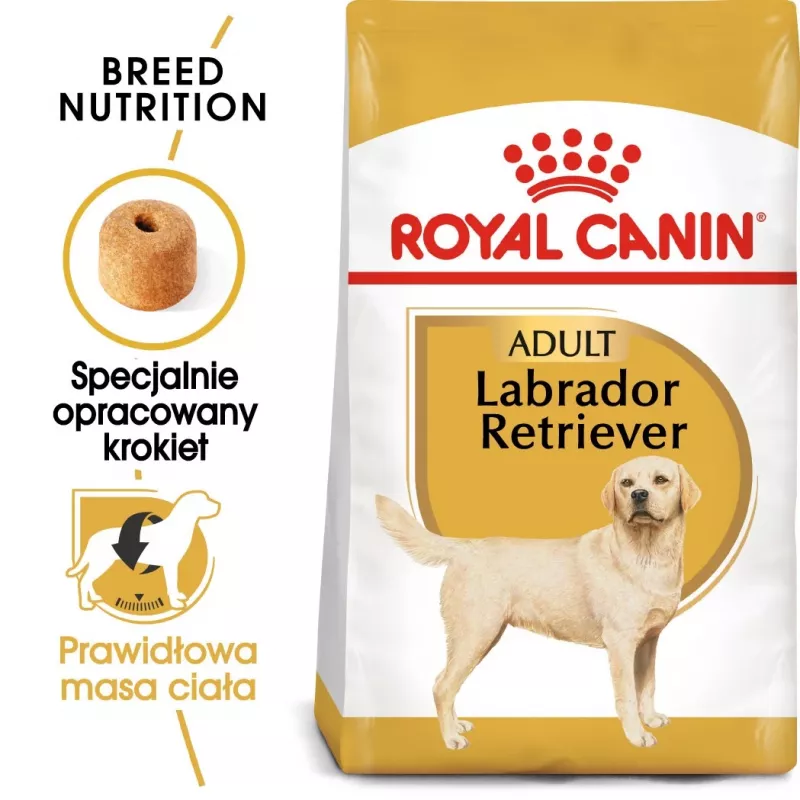 Sausas šunų ėdalas Royal Canin Labrador Retriever Adult 12 kg – paukštiena, 30% baltymų, 13% riebalų