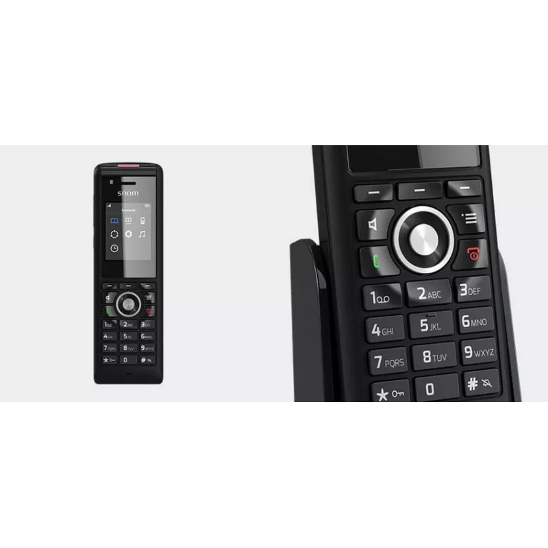 Belaidis telefono ragelis Snom M85 su skambučio numerio rodymu, juodas