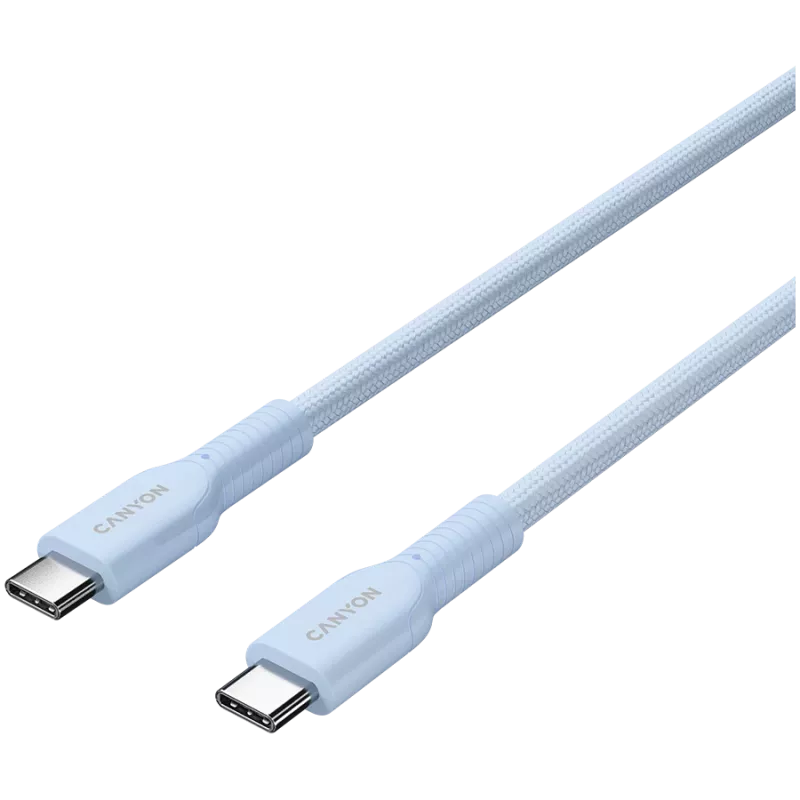 CANYON OnWire 60CL USB-C į USB-C 60W pintas 1m šviesiai mėlynas