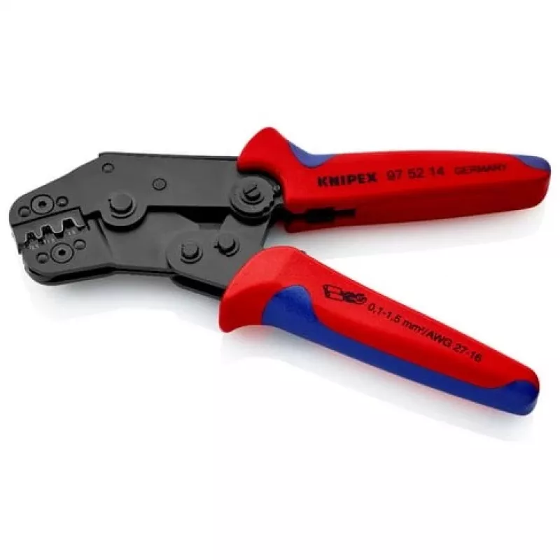Knipex 97 52 14 replės užspaudimui, neizoliuoti atviri kontaktai 0,10–1,5 mm²