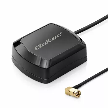 Išorinė GPS/GLONASS antena QOLTEC 28 dBi 50 W su SMA stačiakampiu jungtimi