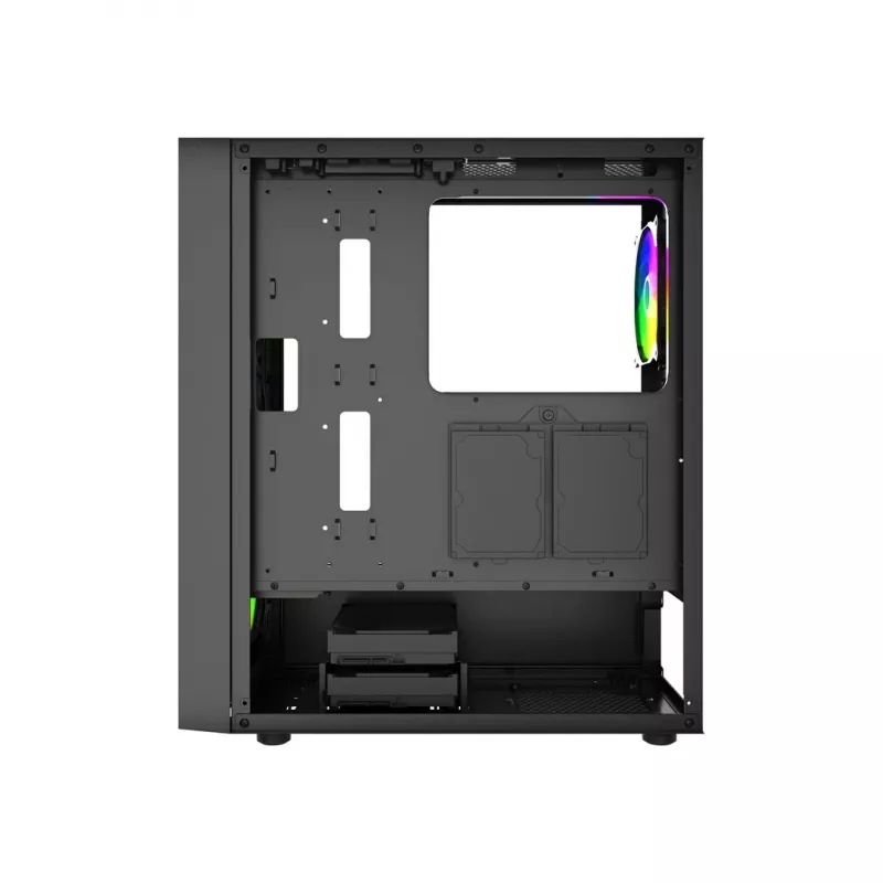 Gembird Fornax 4300 CCC-FC-4300 žaidimų korpusas ATX Midi Tower, grūdinto stiklo, ARGB ventiliatoriai, 2x USB 3.1, 1x USB 2.0, juodas