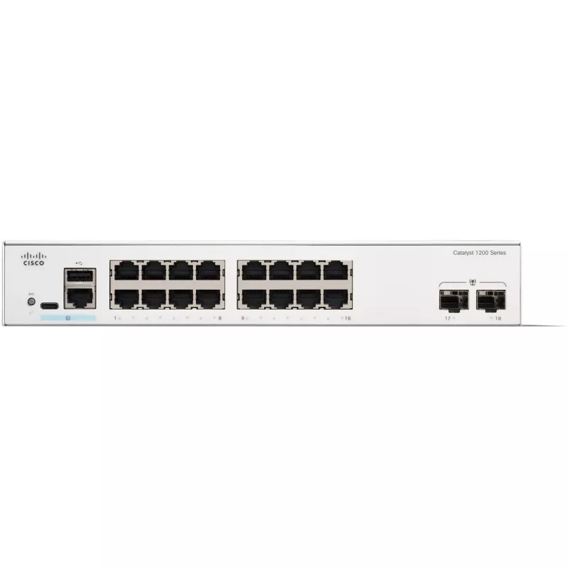 Valdomas jungiklis Cisco Catalyst 1200-16T-2G 16 prievadų GE 2x1GE SFP