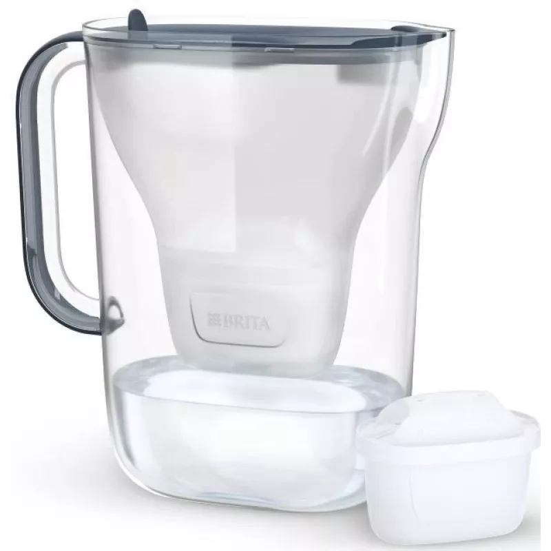 BRITA vandens filtro ąsotis Style Essential Graphite su 4 MAXTRA Pro filtrais, 2,4 L talpa, 1,4 L filtruoto vandens
