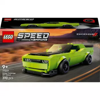 Konstrukcinis automobilis LEGO Speed Champions Dodge Challenger SRT Hellcat 77237 — 390 dalių, 1 minifigūrėlė, nuo 9 metų