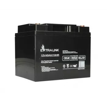 UPS baterija Extralink Accumulator AGM 12V 45Ah – sandari švino rūgšties (VRLA), 1 vnt., juoda