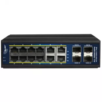 Valdomas komutatorius ALLNET ALL-SGI8016PM L2+/L3 12x Gigabit Ethernet PoE