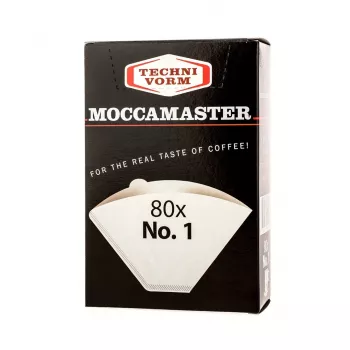Popierinis kavos filtras MOCCAMASTER Cup size 1 – 80 vnt., baltas