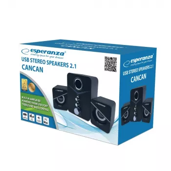 Garsiakalbių rinkinys Esperanza EP153 USB 2.1 6 W Juodas