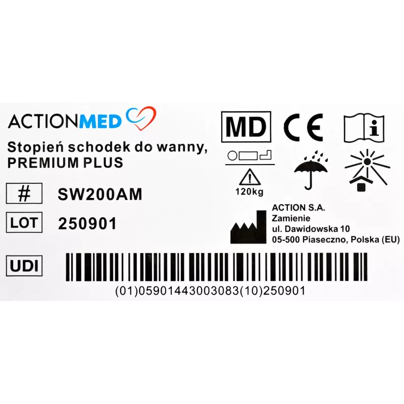 ActionMed Premium Plus vonios pakopa (SW200AM)
