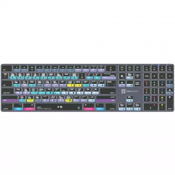 Logickeyboard LKB-RESB-TM-UK belaidė klaviatūra Bluetooth QWERTY pilko titano spalvos, optimizuota DaVinci Resolve