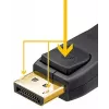 Goobay DisplayPort 1.4 kabelis, 5 m, 32,4 Gbit/s, 8K@60Hz / 4K@240Hz