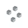 Franken HMN1010 magnetinė lenta – neodimio magnetų rinkinys 4 vnt., 10×10×10 mm, sidabrinis