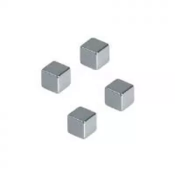 Franken HMN1010 magnetinė lenta – neodimio magnetų rinkinys 4 vnt., 10×10×10 mm, sidabrinis