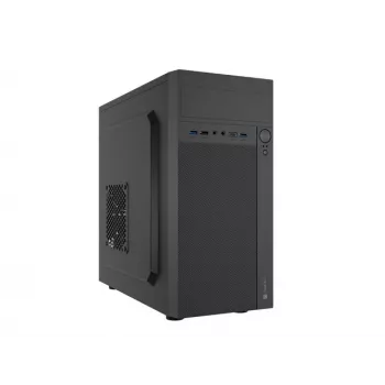 Korpusas NATEC Helix Mini Tower juodas – Micro-ATX/Mini-ITX, 3x3,5 col. + 5x2,5 col., 33 cm GPU, USB-C/USB-A