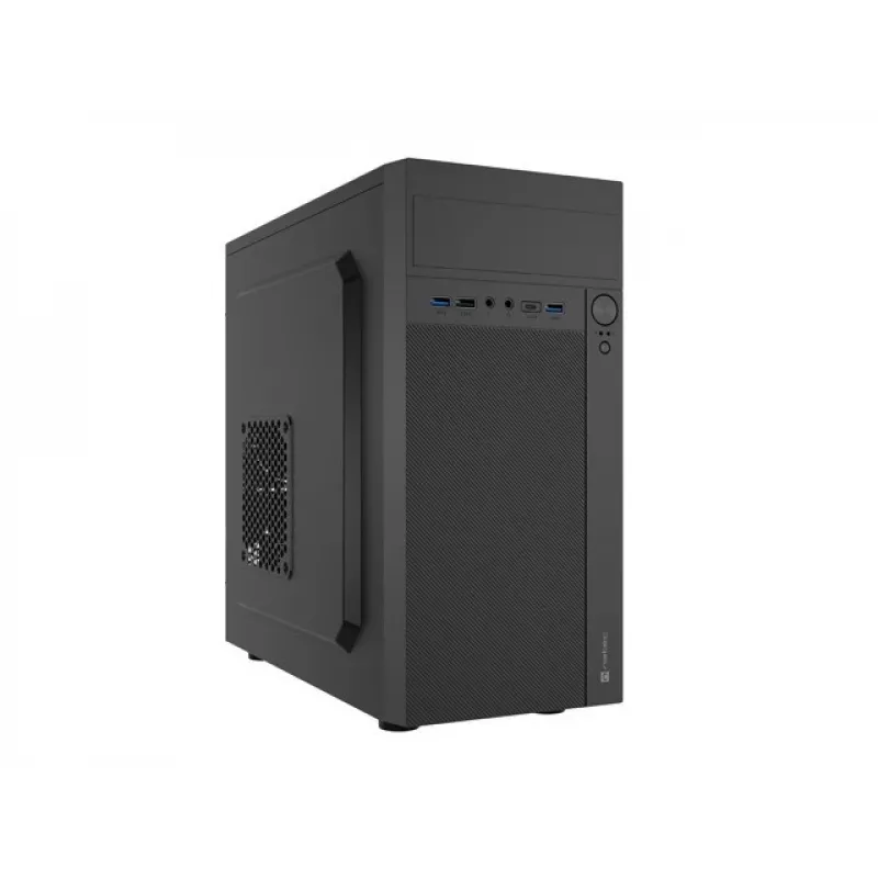 Korpusas NATEC Helix Mini Tower juodas – Micro-ATX/Mini-ITX, 3x3,5 col. + 5x2,5 col., 33 cm GPU, USB-C/USB-A