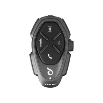 Motociklo interkomo rinkinys INTERPHONE TOUR HD, 2 vnt., Bluetooth 4.0, atstumas 1500 m, baterija iki 20 h, juodas