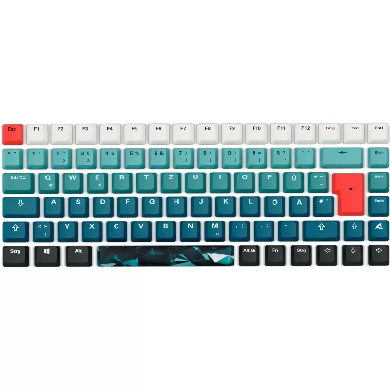 Žaidimų klaviatūra Sharkoon SKILLER SGK50 S3 Design Bundle D1 pilkai-žalia raudona – laidinė, kompaktiškas išdėstymas