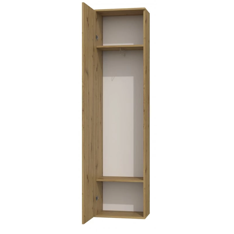 Spintelė Top e Shop DUO SZAFKA ARTISAN – ąžuolinis rėmas, 2 lentynos, 1 duris, 500×350×1800 mm
