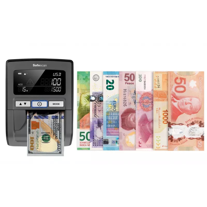 Safescan 185-S juodos spalvos banknotų autentiškumo detektorius