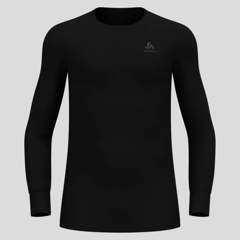 Odlo BL TOP crew neck l/s ACTIVE WARM ECO vyriški marškinėliai, dydis M, juodi