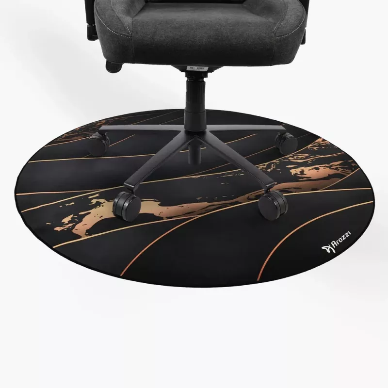 Arozzi Zona Round Floor Pad Black/Gold – apskritas apsauginis kilimėlis grindims