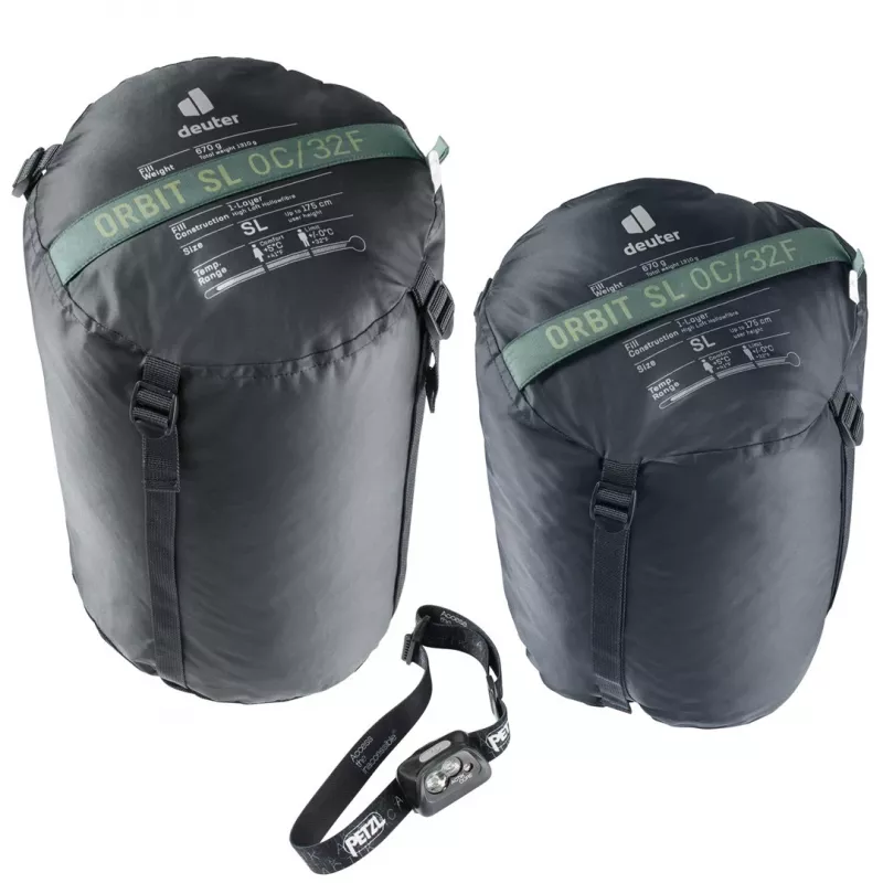 Miegmaišis DEUTER Orbit SL 0°C / 32°F suaugusiems, mumijos formos, PES ripstop audinys, plotis 740 mm, gylis 470 mm