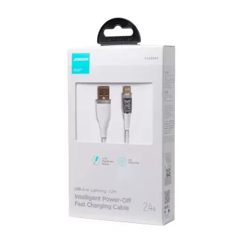 USB-A – Lightning laidas Joyroom S-UL012A3 2.4A 1,2 m Baltas