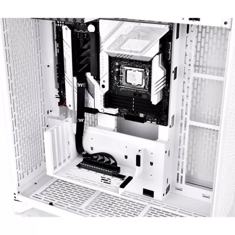 Thermaltake PCI-E 4.0 dvigubo 90° kampo riser kabelis, 40 cm, juodos spalvos