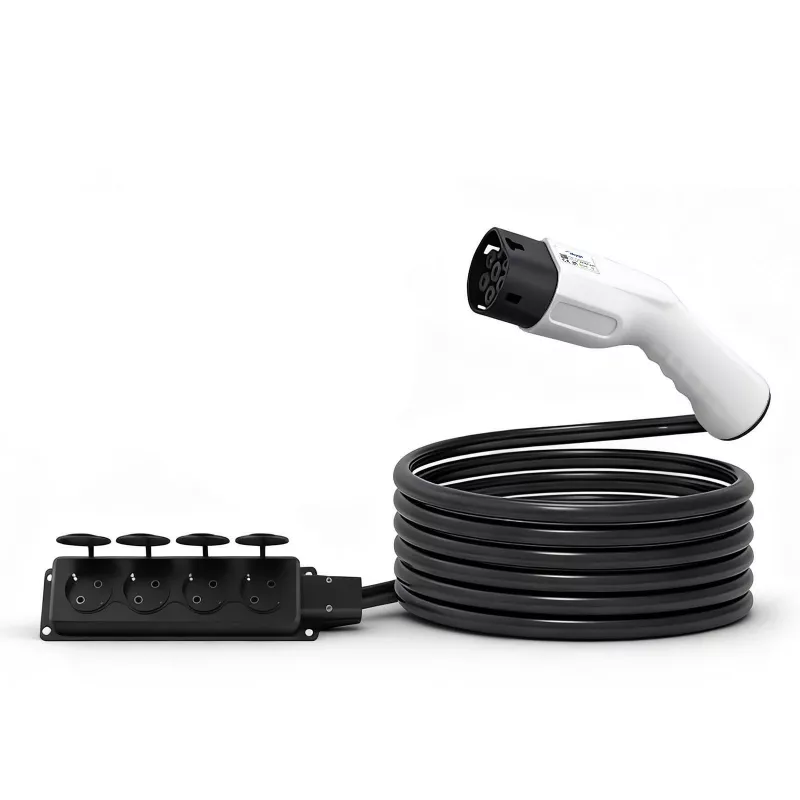 AKYGA AK-SC-E27 V2L adapteris iš Type 2 į 4x Schuko 16A 3m