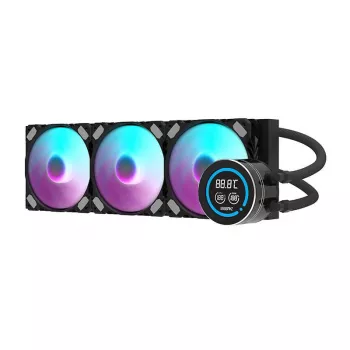 360 mm radiatorius Darkflash DN-D360 BLACK – 360 mm vandens aušinimo radiatorius, 3x120 mm ventiliatoriams