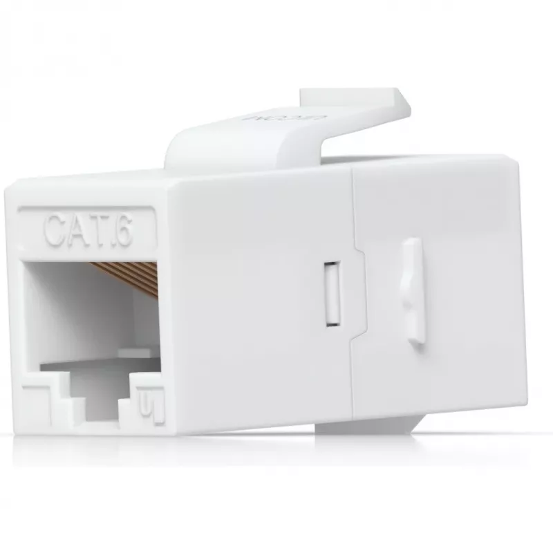 UBIQUITI CAT6 KEYSTONE COUPLER, 12 VNT. PRAĖJIMO CAT6 KEISTONO JUNGTIS, SKIRTA NUTRŪKSTAMIEMS ETHERNETO KABELIAMS BE TRŪKUMŲ SUJUNGTI