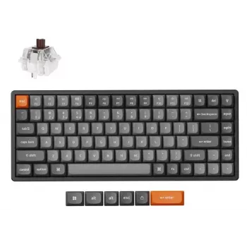 Keychron K2 Max klaviatūra belaidė RF QWERTY angl. juoda pilka 75% mechaninė