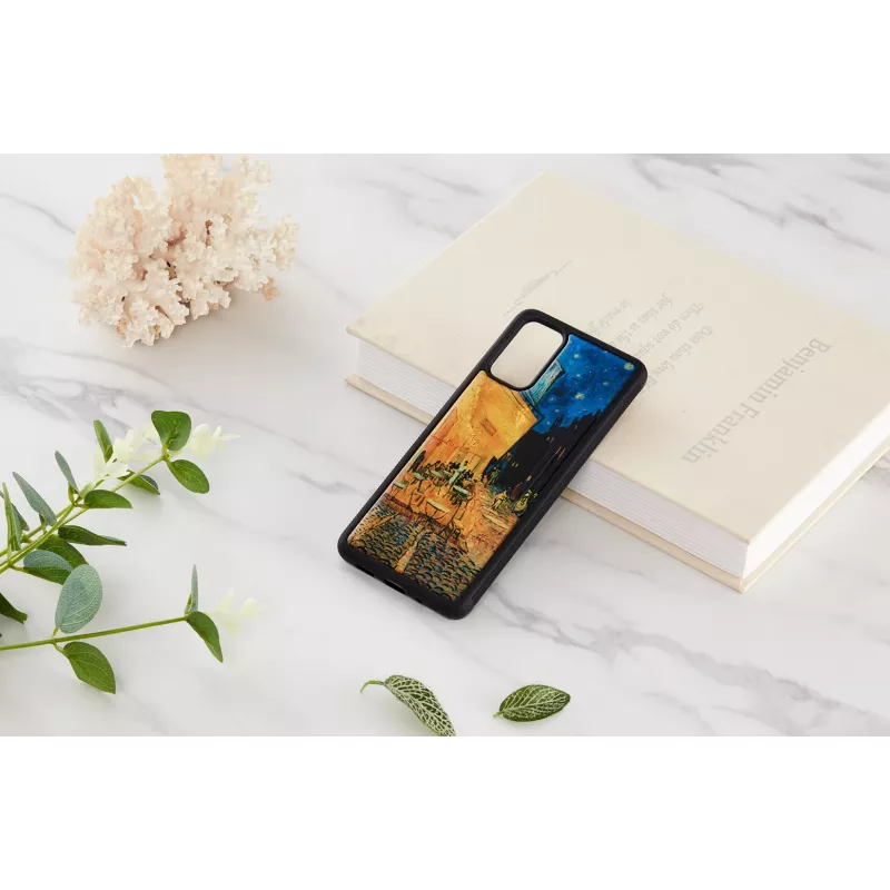 Apsauginis dėklas iKins Samsung Galaxy S20+ – juodas Cafe Terrace