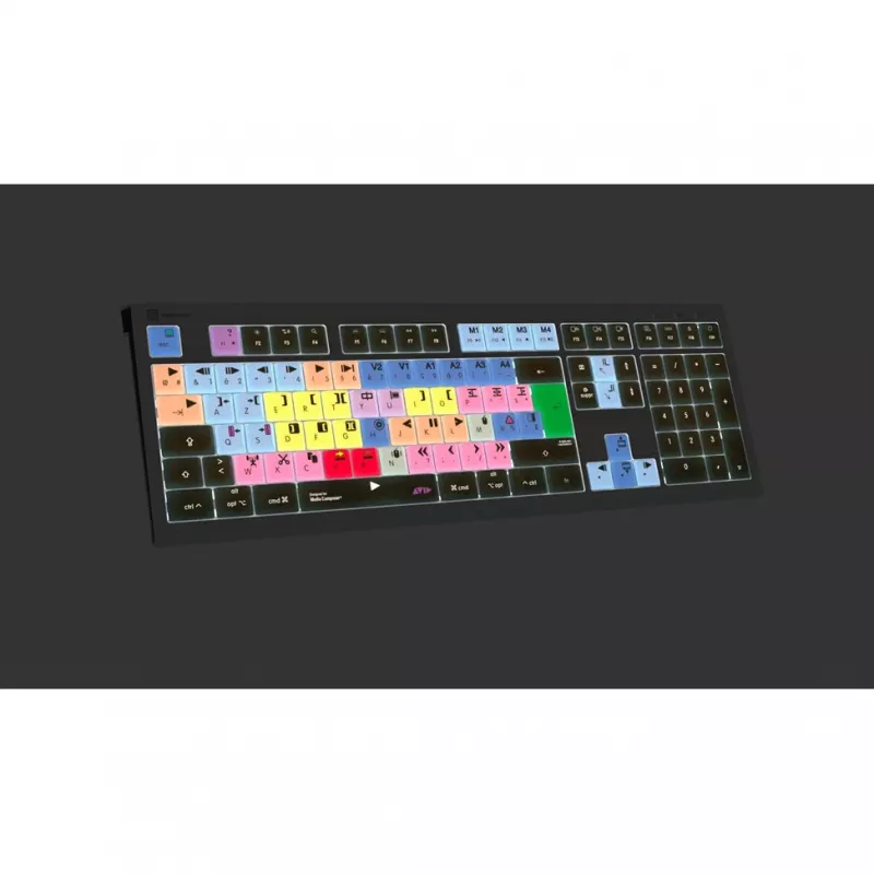 Logickeyboard Avid Media Composer ASTRA 2 apšviesta klaviatūra Mac prancūziška (LKB-MCOM4-A2M-FR)